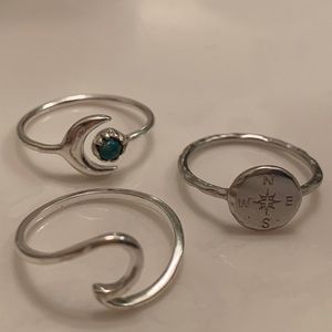 Pura Vida Ring Bundle (3 rings) NWOT